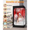 Upgraded Infrared Sauna Box, Portable Steam Sauna for Home with Steamer, Folding Chair, Multiple Layered Full Body Sauna Tent 3