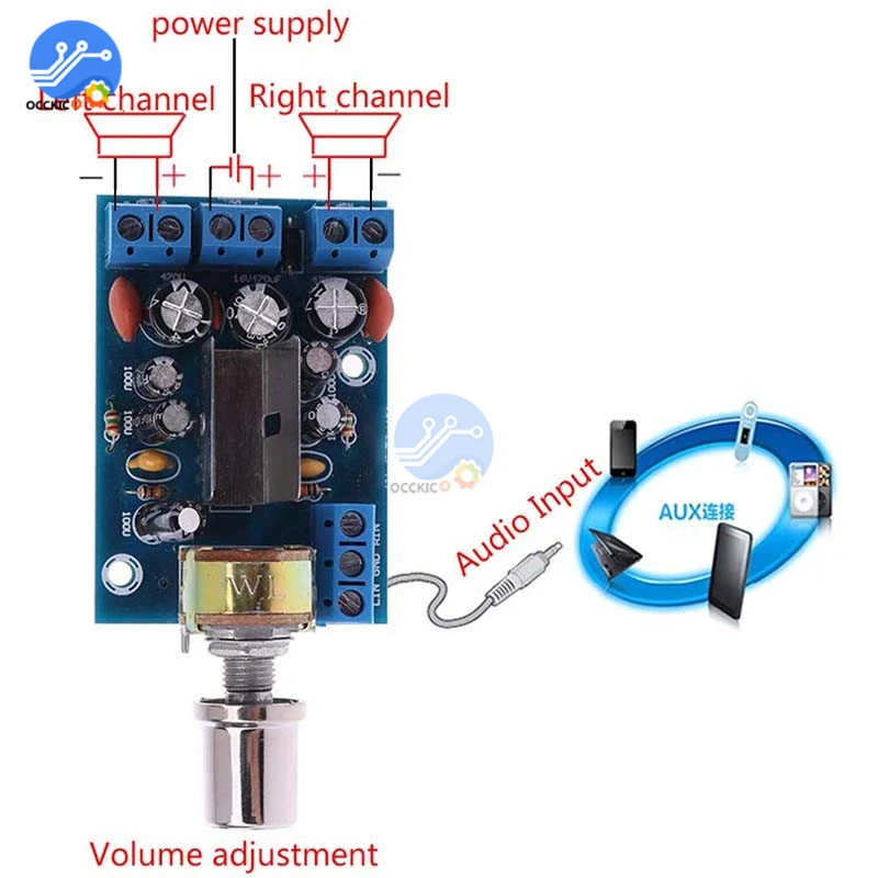 TEA2025B 2.0 Stereo Dual Channel 3W+3W Mini Audio Amplifier Board AC5-9V DC5-12V TEA2025B 2.0 Stereo Dual Channel 3W+3W Mini Audio Amplifier Board AC5-9V DC5-12V