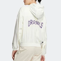 Veste de sport coupe-vent à capuche tissée authentique Adidas Trefoil pour femme HS1933 2