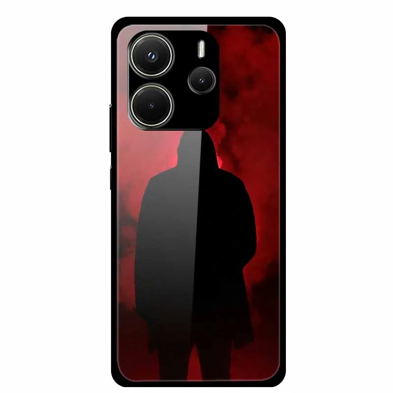Luxury Tempered Glass Hard Back Phone Case Cover
