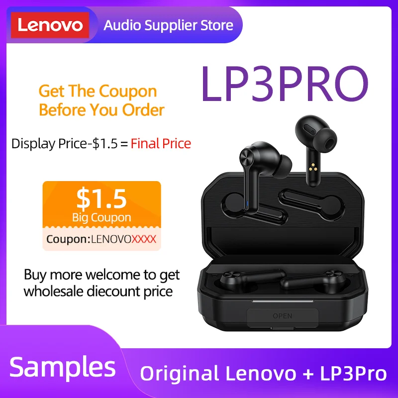 Lenovo Lp3 Pro Tws Bluetooth Earphone Wireless Touch Control Earbuds