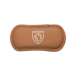 Car Interior Leather Knee Rest Pad and Tire Valve Cushion (Cognac)