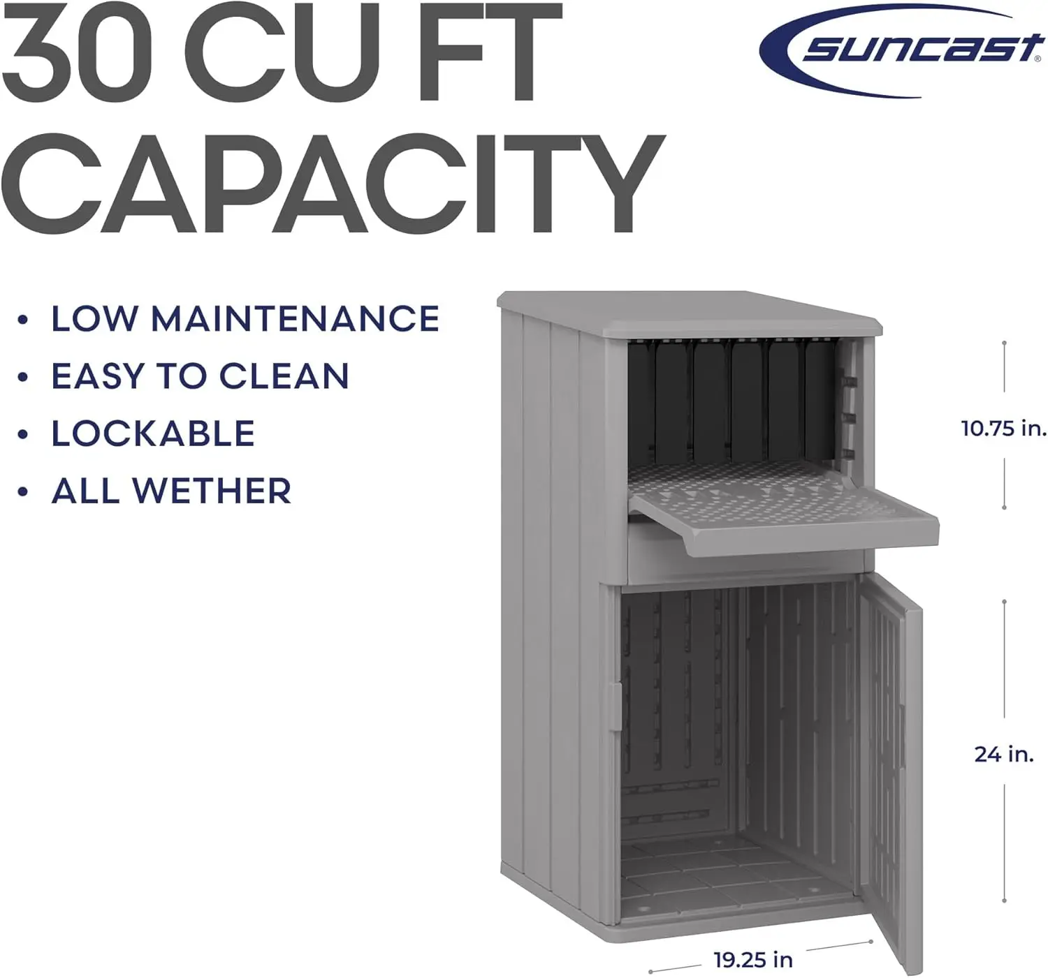 33.5-Gallon Capacity Package Delivery Box, Parcel Drop Box with Lock, Weather Resistant Outdoor Storage Solution for Secure