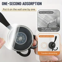 Stainless Steel Suction Cup Hooks 3 Claws Hooks Reusable Punch-free Strong Vacuum Rack Glass Door Mirror Tile Suction Cup Hooks 2