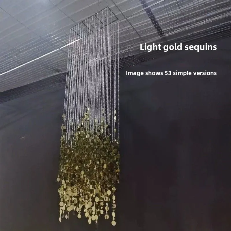 New Acrylic Crystal Bead Curtain Silver Sequin Hanging Decoration Wedding Hotel Banquet l Garden Arrangement