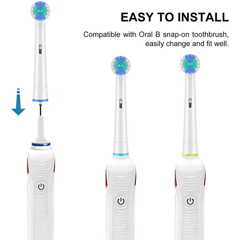 Toothbrush Head Compatible with Oral B Braun Electric Toothbrush Precision Replacement Brush Heads 16Pcs