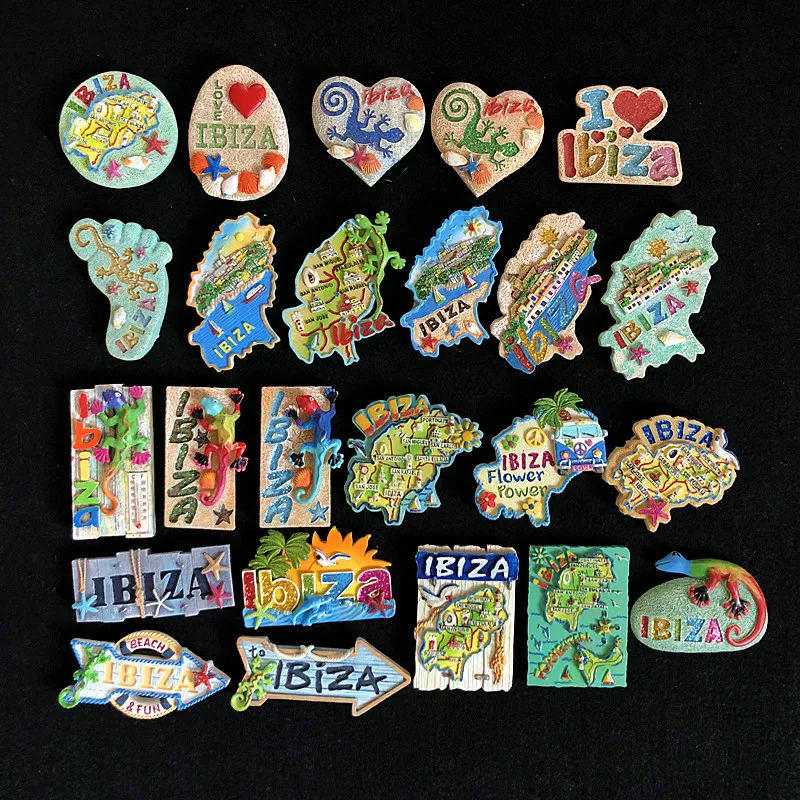 

Ibiza Spain Fridge Magnets Travel Souvenirs Resin Collection Gift Refrigerator Sticker Home Decor Ornaments Decoration Maisons