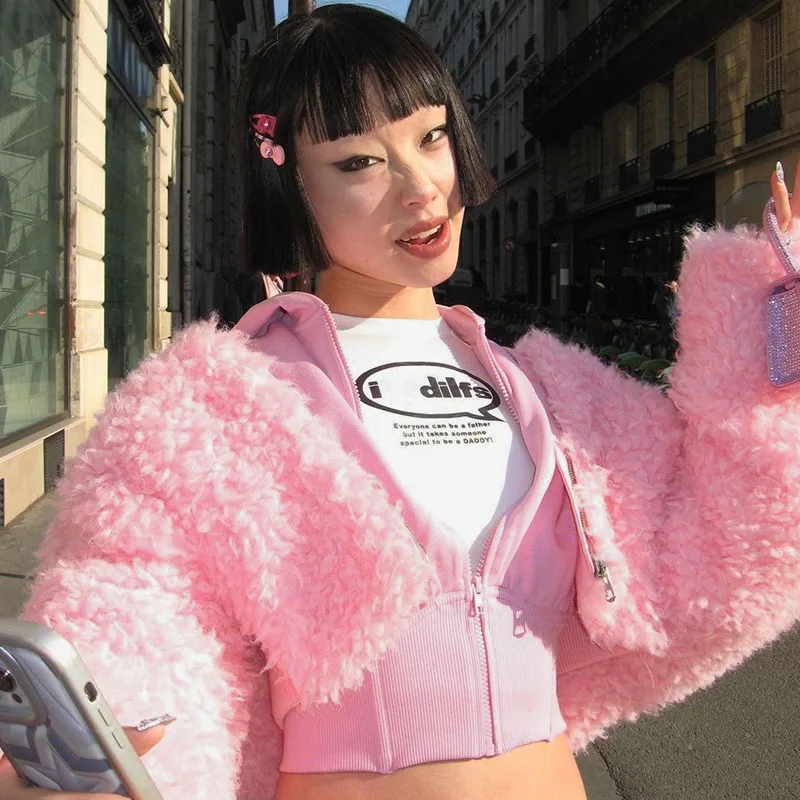 Pink Plush Jacket Image 5