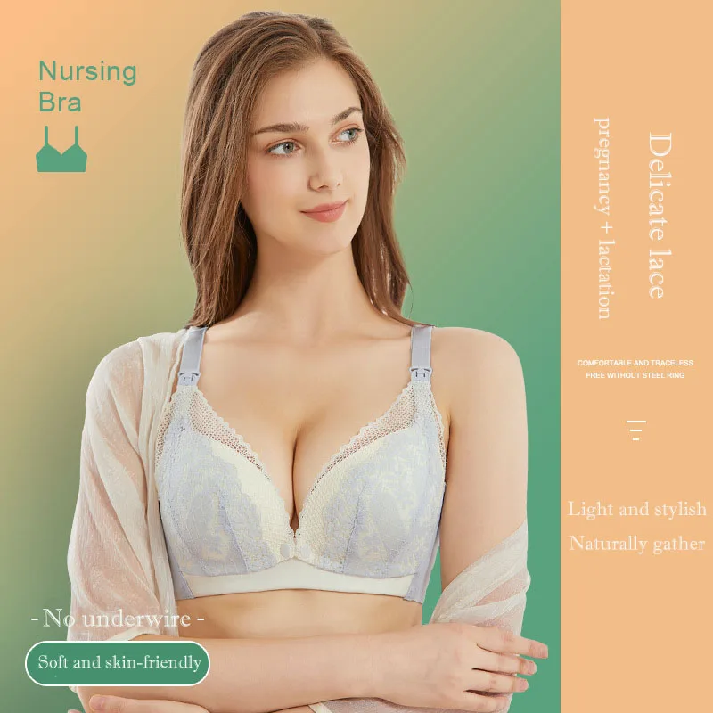 Front Snapping Nursing Bra Without Underwires Breastfeeding For Women