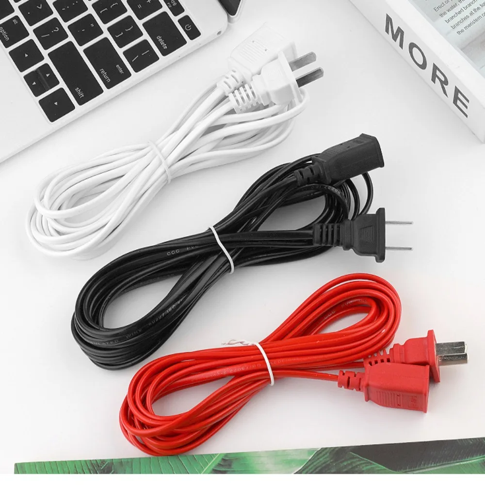 새로운 2핀 AC 전원 코드 PVC 2/3/5m EU 타입 어댑터 구리 미국 플러그