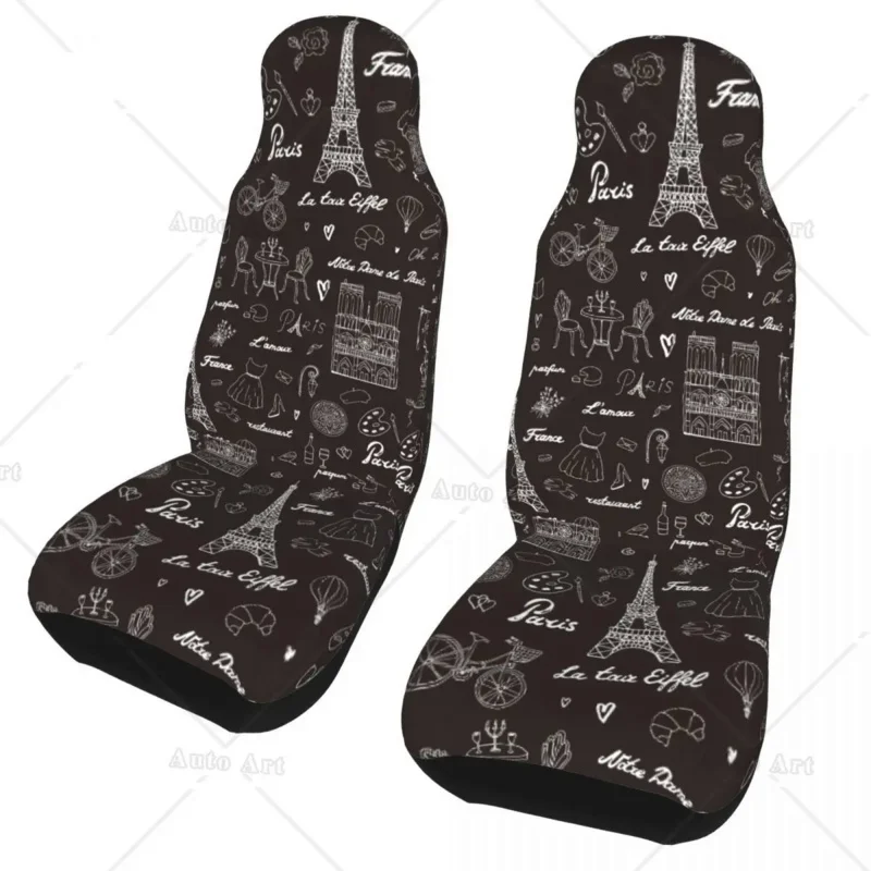 

Eiffel Tower Universal Car Seat Cover for most cars Travel French Paris Car Seat Mat Fabric Fishing