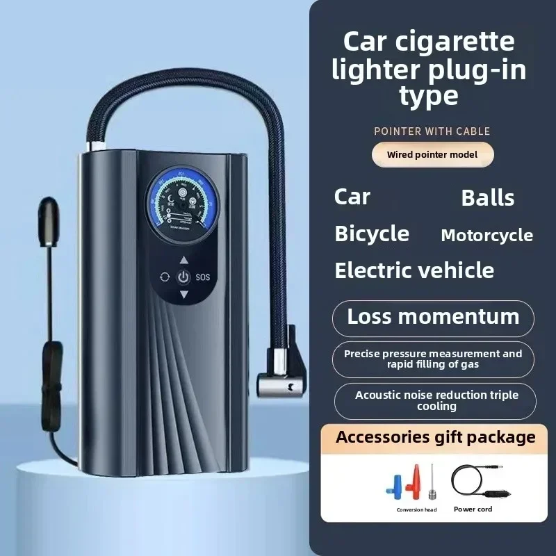 12V Car Tire Inflator Pump High Precision Mini Pump Quick Inflating Electronic Inflatable Pump For Motorcycle Car Bike