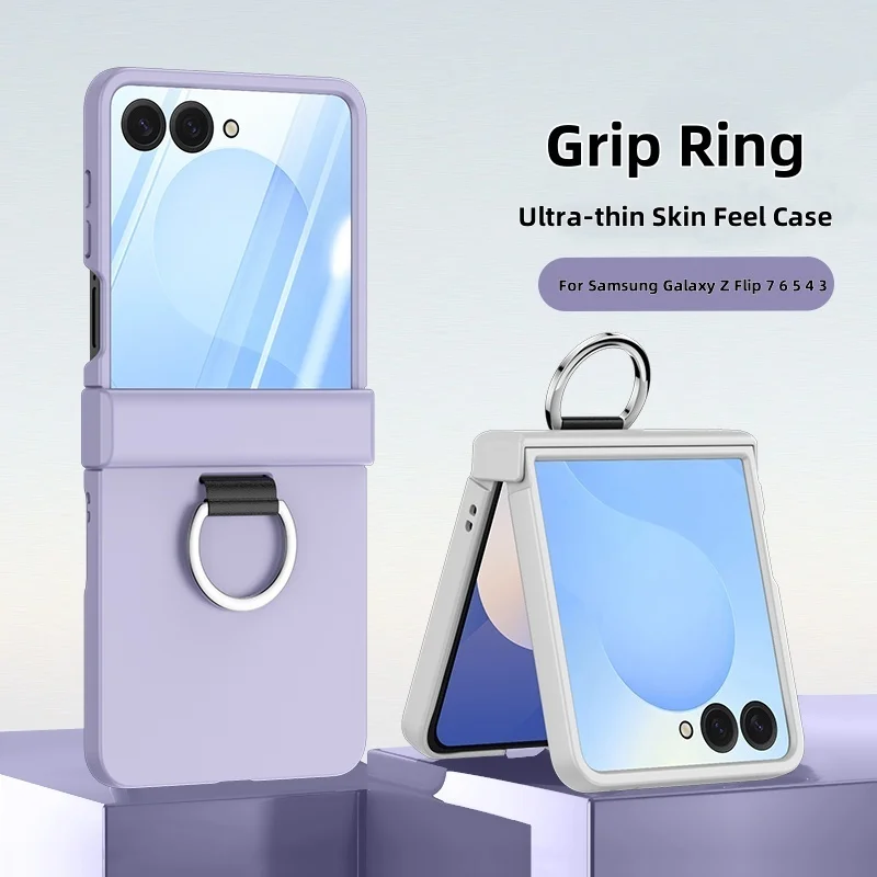 Luxury Finger Ring Grip Case with Hard PC Protection – Candy Color Armor Cover