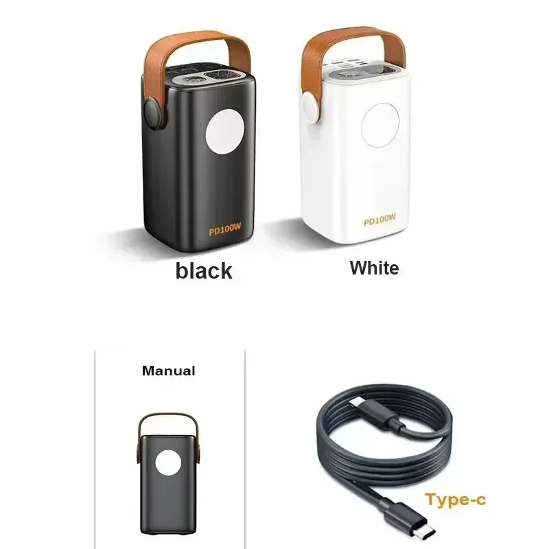 New 60000mAh Large Capacity 100W Power Bank External Spare Battery Powerful Portable Charger for Laptop IPhone Xiaomi Samsung 5