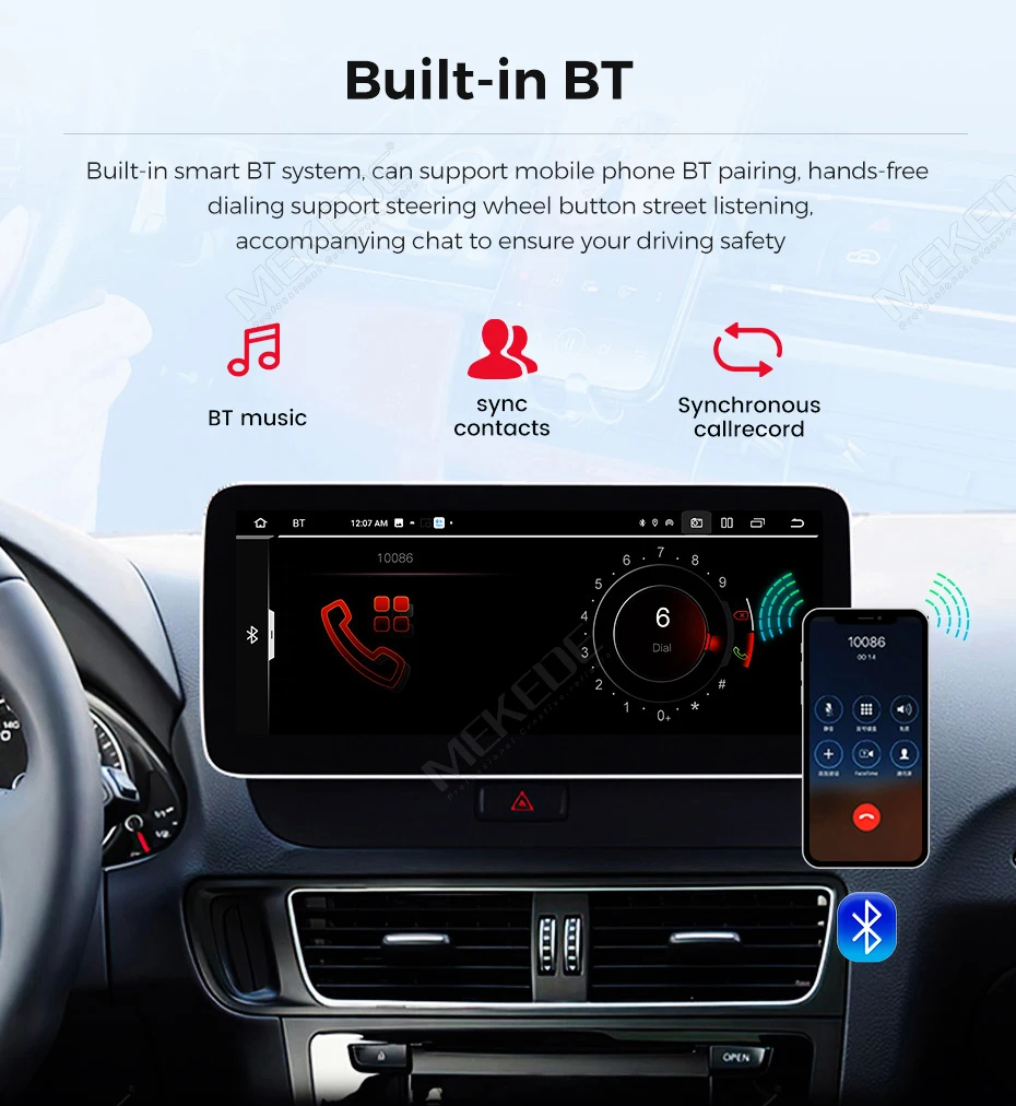 MEKEDE 10.25'' 8 Núcleos Para Audi A5 S5 B8 A4 A4L S4 2009-2017 Reproductor Multimedia Carplay Android Auto GPS DSP Autoradio Radio para Auto 6