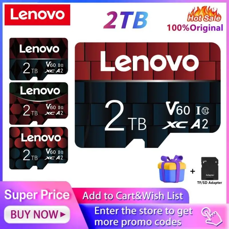 Scheda Di Memoria Lenovo Sd 2Tb V30 4K Micro Tf Sd Card 2Tb A2 Flash Tf Card Cartao De Memoria 2Tb Spedizione Gratuita Per Nintendo Switch