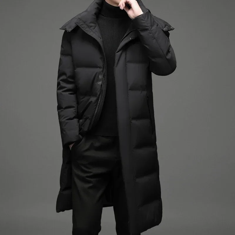 thumbnail image 1 of Chaqueta larga acolchada de plumón para hombre, chaquetas de invierno de marca para hombre, abrigos para hombre, sacos casuales para hombre, 1 of 5