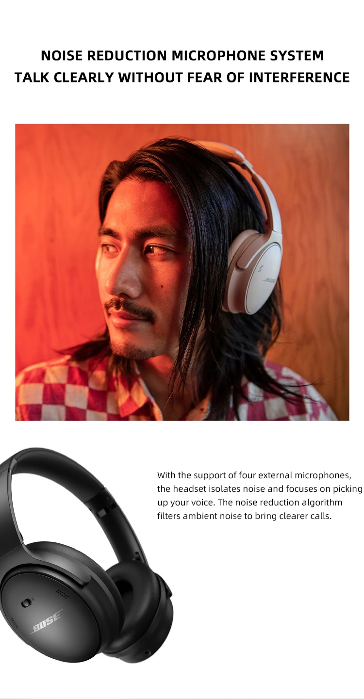 Bose-Casque antibruit sans fil Bluetooth d'origine, casque de basse,  écouteur avec micro, assistant vocal, confort chirurgical 45, QC45 -  AliExpress