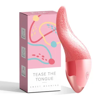 New Silicone Tongue Licking Sex Machine Vibration 9 Frequency Simulation Long Tongue Masturbation Massager Stick Toys for Female 6
