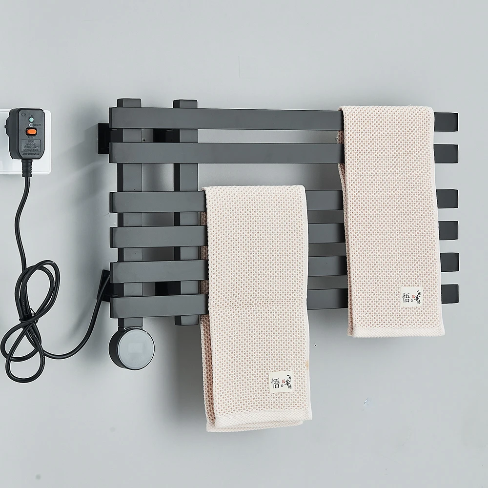 Electric Towel Rack Heating Thermostatic Dry Bathroom Touch Digital Display Wall Mounted Saving Electric