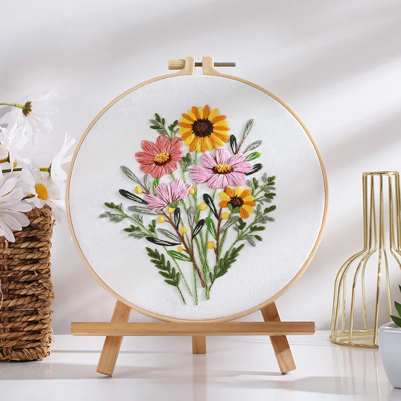 Flower Embroidered Kit for Beginner 4