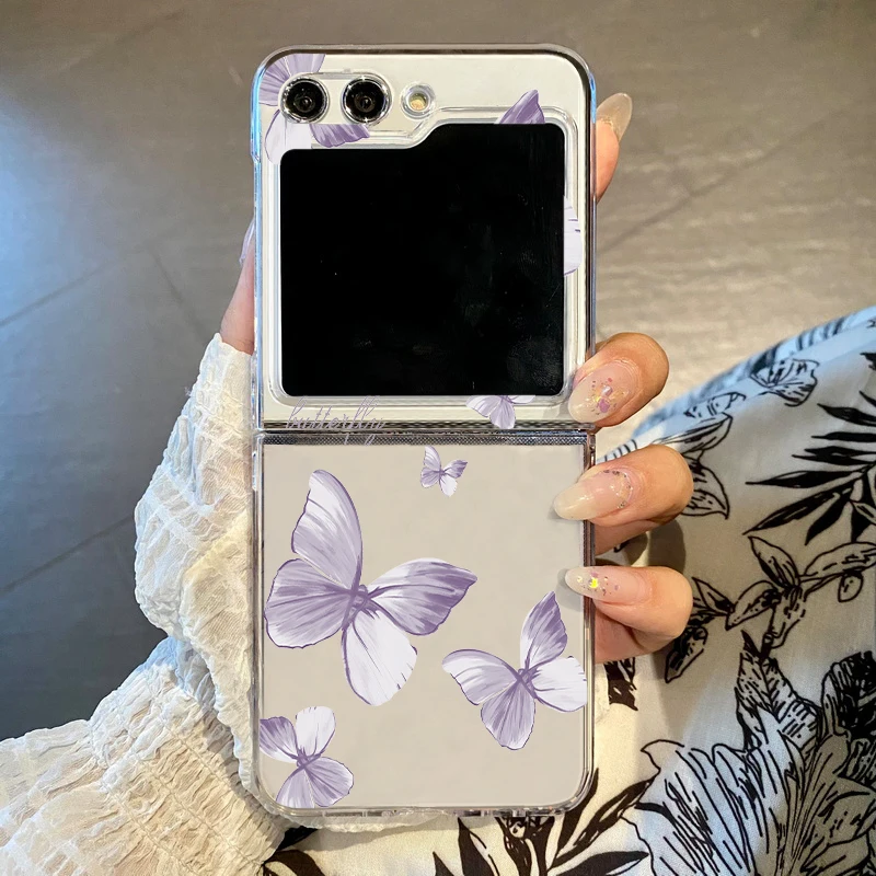 Transparente Handyhülle Mit Schmetterling Für Samsung Galaxy Z Flip_voghion.com
