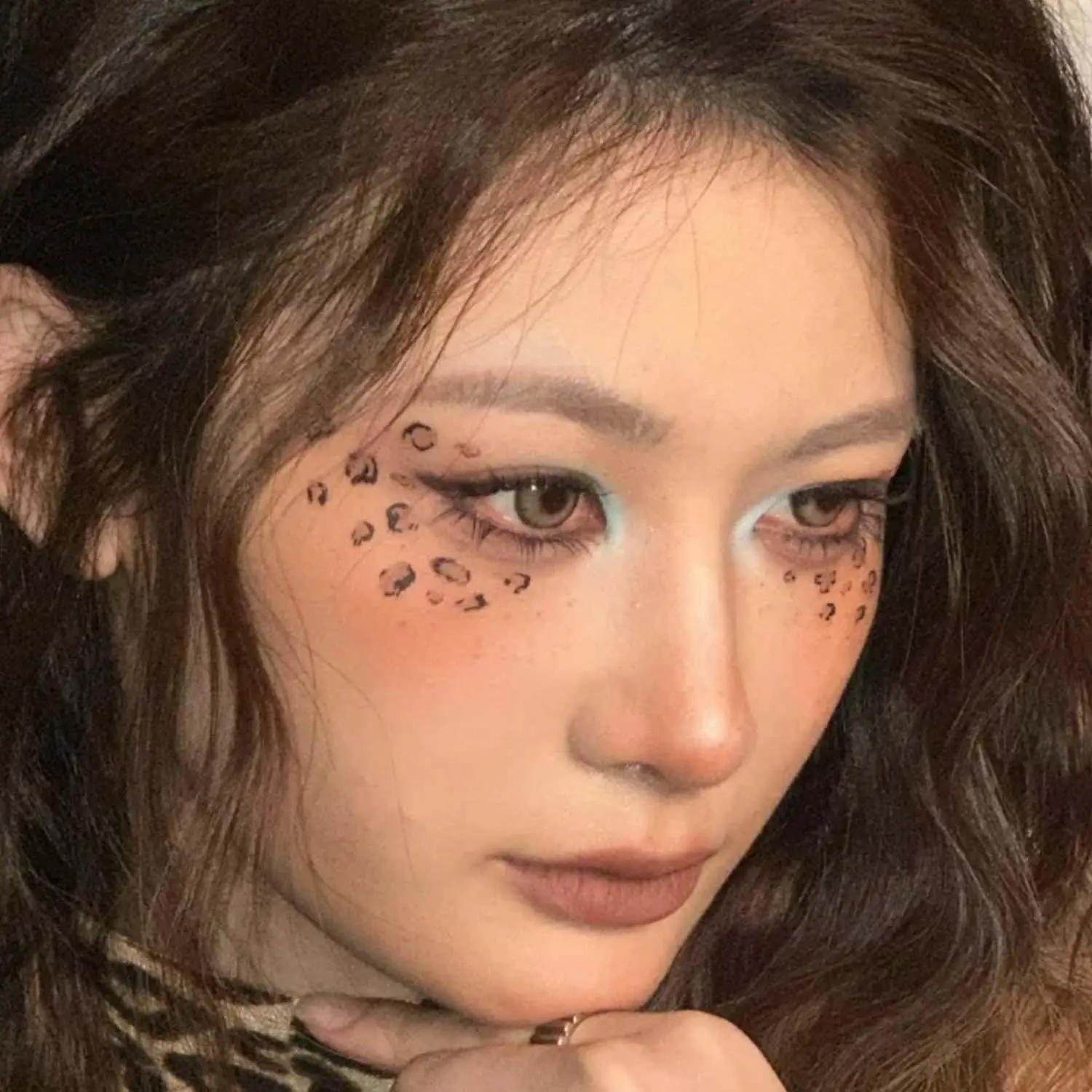 레트로 요소 페인팅 스텐실 동물 패턴 메이크업 템플릿 1-5pcs DIY 레오파드 프린트 임시 문신 눈 얼굴 바디 아트
