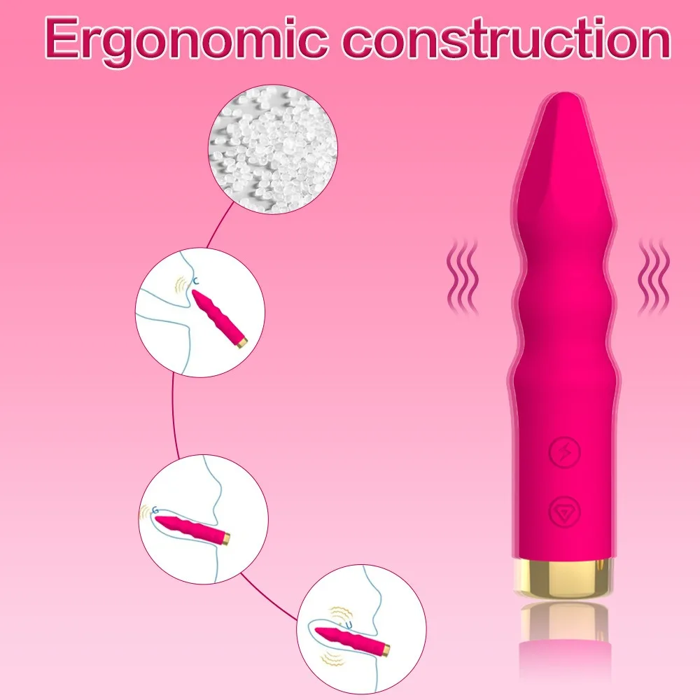 10 frequency strong shock charging AV stick anal plug stimulation Male and Female Masturbators Silent and Waterproof