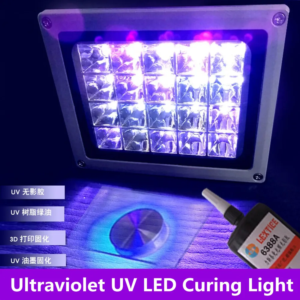 UV Curing Lamp 365nm UV Glue Ink Resin Light 395-405nm Banknote Inspection And Treasure Fluorescent Detection Black Light Lamp