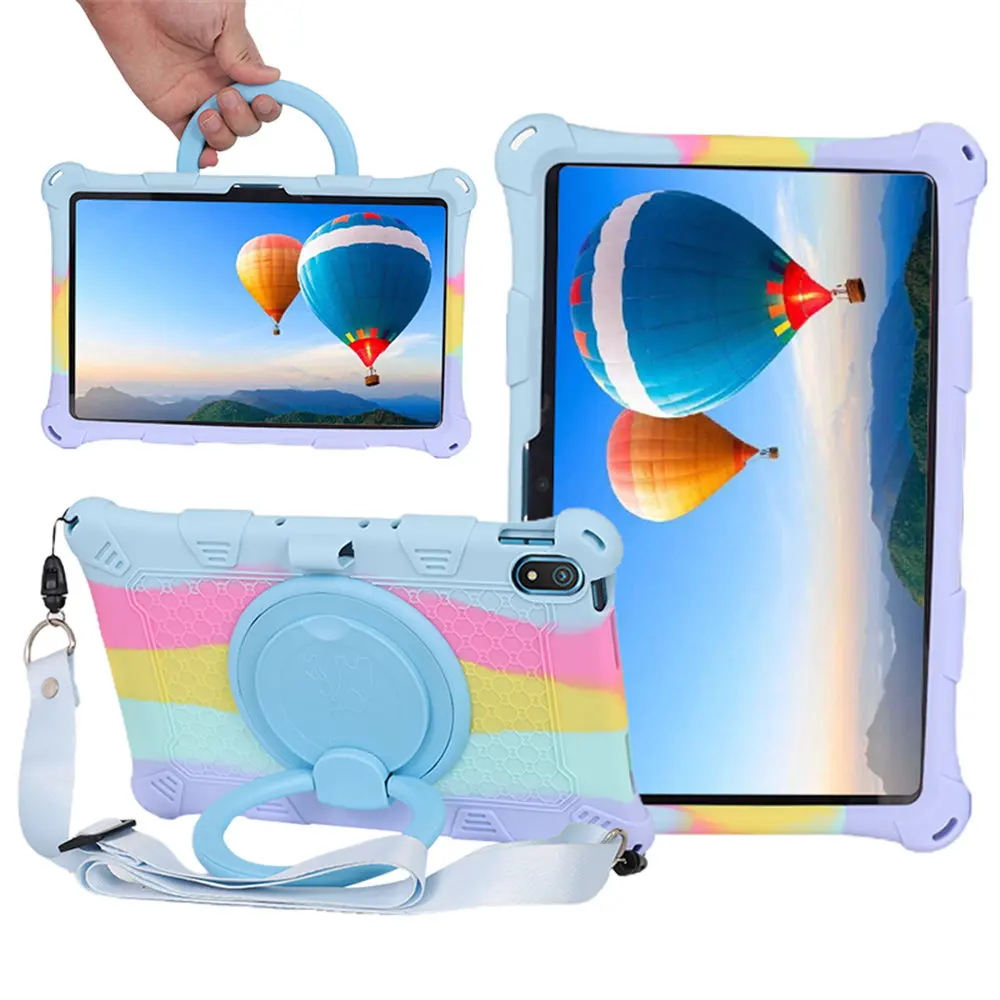 360° Rotating Soft Silicone Kids Safe Tablet Case with Full Body Protection and Stand