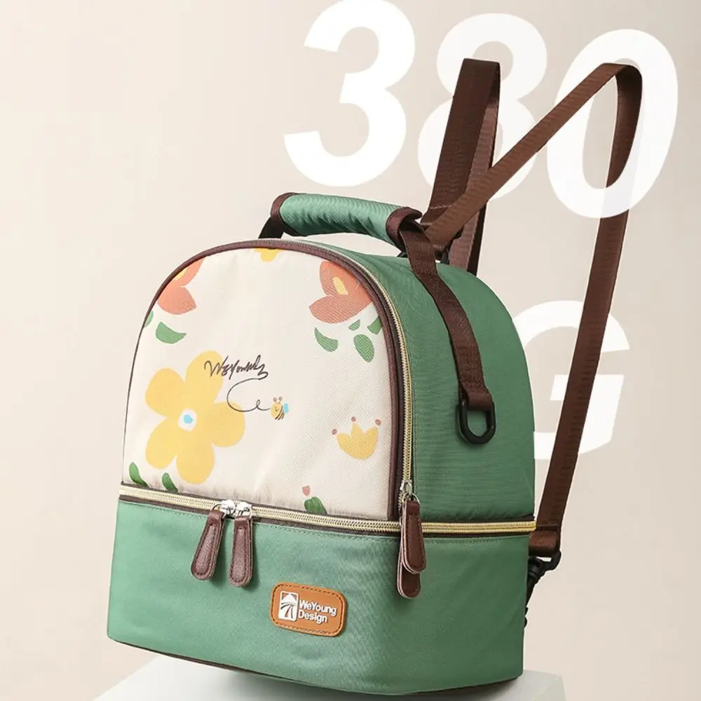 Multifunctional Maternity Backpack Portable Double Layer Breastmilk Cooler Bag Lightweight Large Capacity Mommy Bag Women Kid