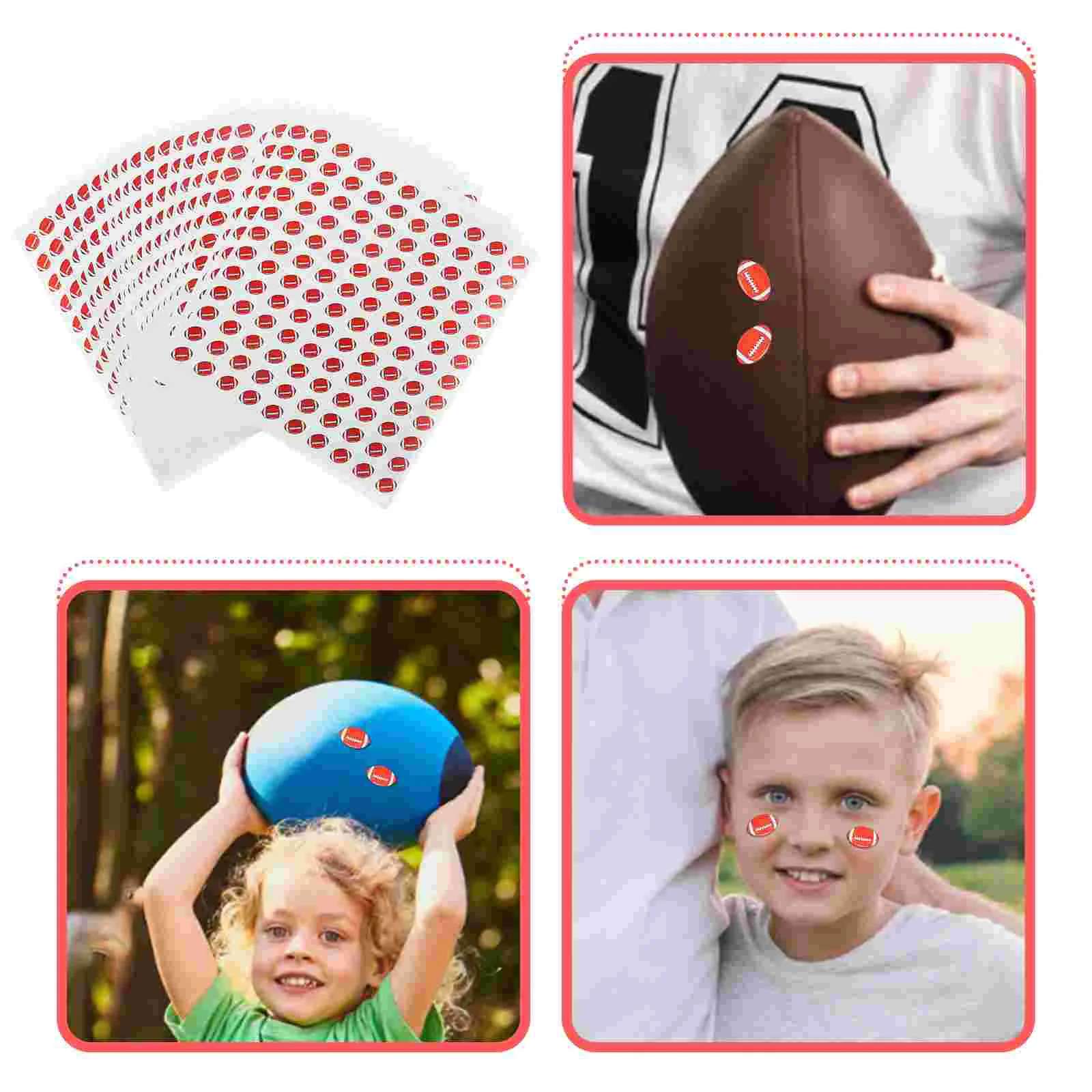 

20 Sheets Football Stickers Label Rugby Themed Party Favors Water Bottle Bulk Small