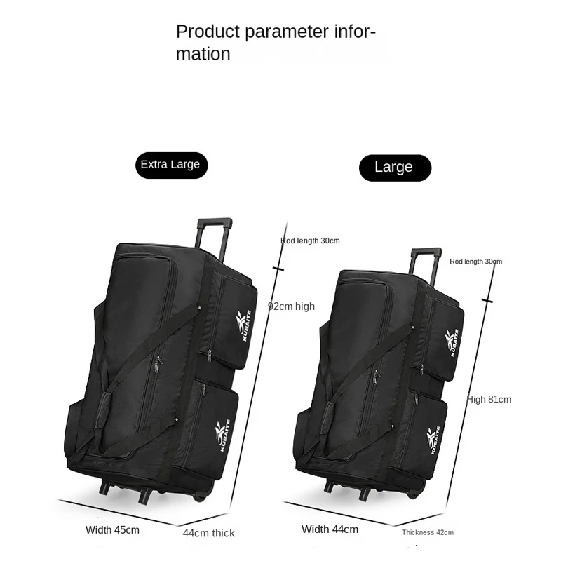 Essentials Oxford Cloth Oversized Suitcase For School Shoulder Bag Business Trip Handbag Moving Travel Trolley Case_voghion.com