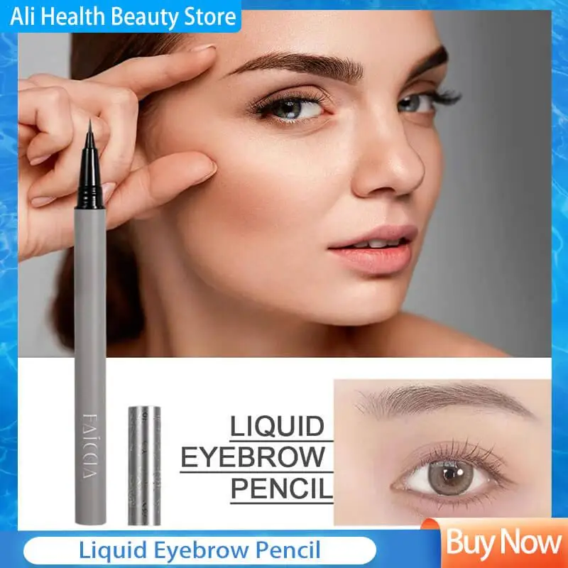 

Liquid Eyebrow Pencil 4 Colors Very Fine Lying Silkworm Eyeliner Lasting Nature Water Proof Brown Gray Water-based Eyebrow Pen