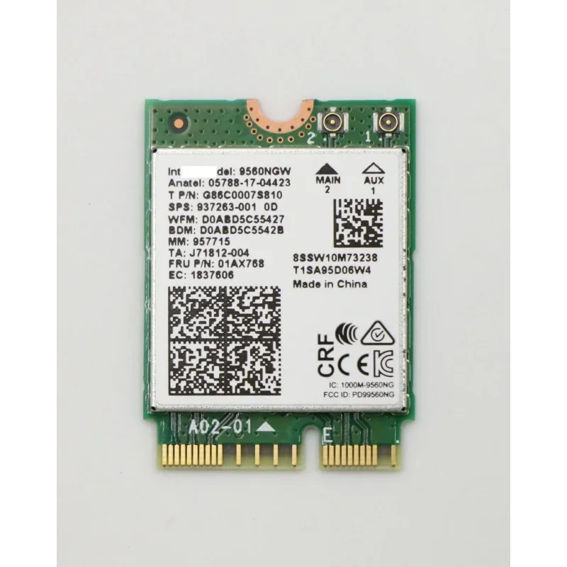  ī   ,  , 9560 NV M2, 802.11AC, 2.4g, 5GHz, 1.73 Gbps, 01ax768, 5w10v25772