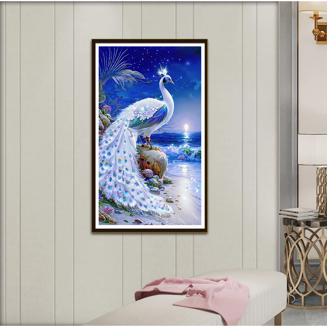 Peacock Cross Stitch DIY Embroidery Kit Living Room landscape Decorative Painting 11CT 9CT Printed Cloth Needlework Material Set