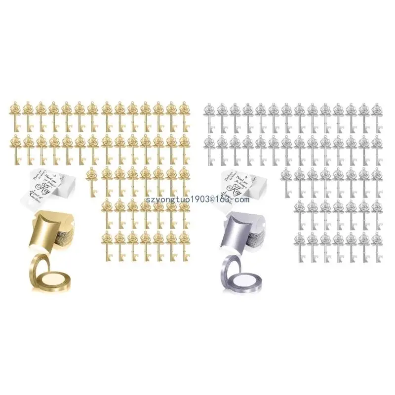 

50Set Wedding Candy Gift Boxes Bottle Opener Birthday Wedding Decoration Party