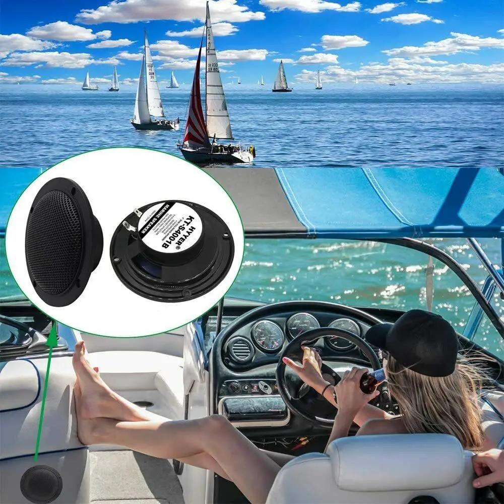 Bluetooth Speaker Wall Ceiling Speaker Marine Speakers 4 Inch 160W Home In-Wall Ceiling Waterproof Speaker Surround Sound Speaker for Kitchen Bathroom Yacht Outdoor Theater