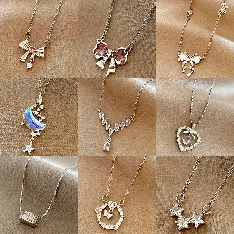 

Женское Ожерелье с кулоном в виде сердца, из серебра 925 пробы