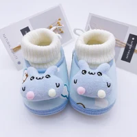Baby Shoes Boy Girl Booties Winter Warm Cartoon Cute Infant Newborn Crib Shoes Cotton Soft Anti-slip Toddler Prewalkers 2