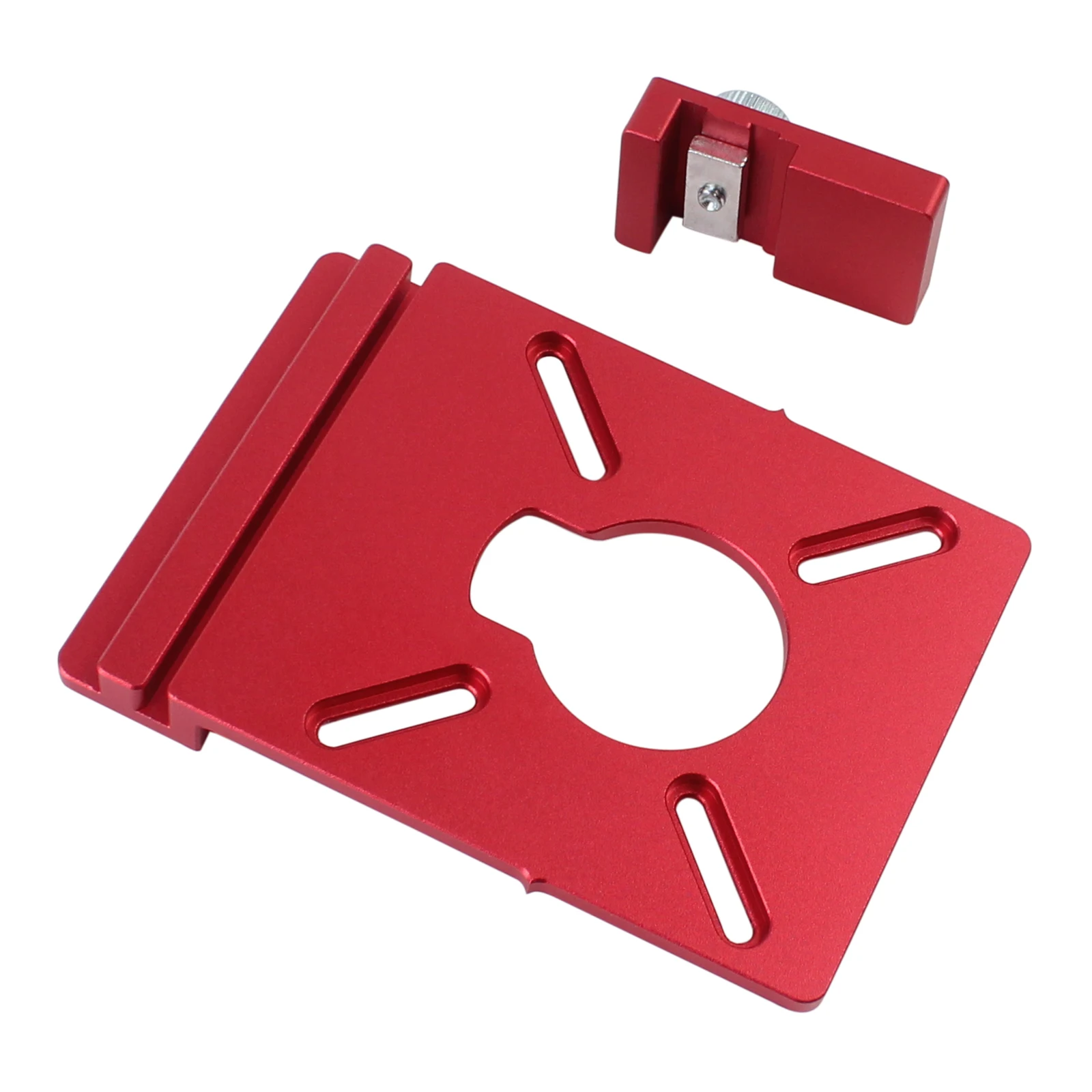 1 Satz Führungsschienenadapter, gerade Linie, Fräsnut, Hilfshalterung aus Aluminiumlegierung mit Begrenzer, kompatibel mit den meisten Router