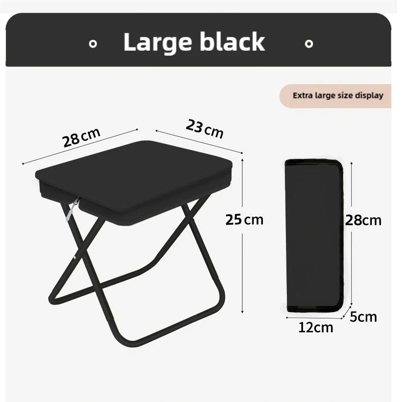 Portable Ultra-light Outdoor Camping Chair Foldable Climbing Fishing Chair Park Waiting Backpacking Beach Bench Small