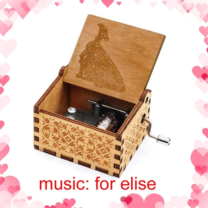 Romantic Wedding Decoration For Elise Music Box Wooden Antique Box Girlfriend Birthday Valentine's Day Lovely Christmas Presents music box