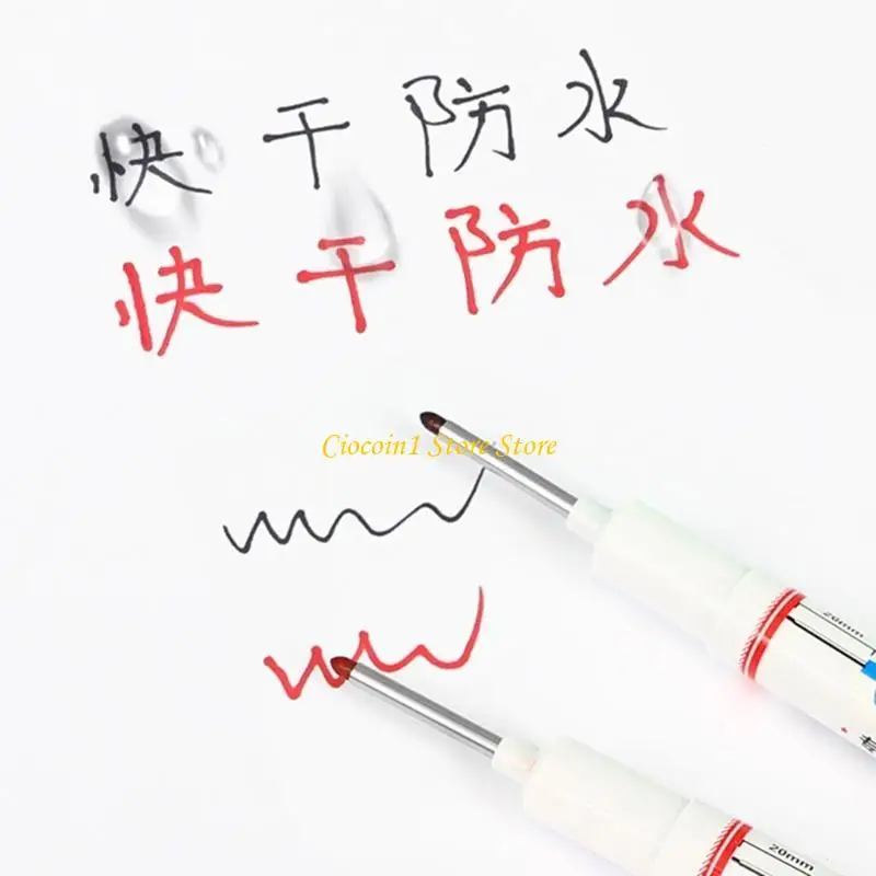 A3PC 12 Pcs 20mm 긴 펜촉 마커 펜 목수 용 빠른 건조 오일 기반 마커 펜
