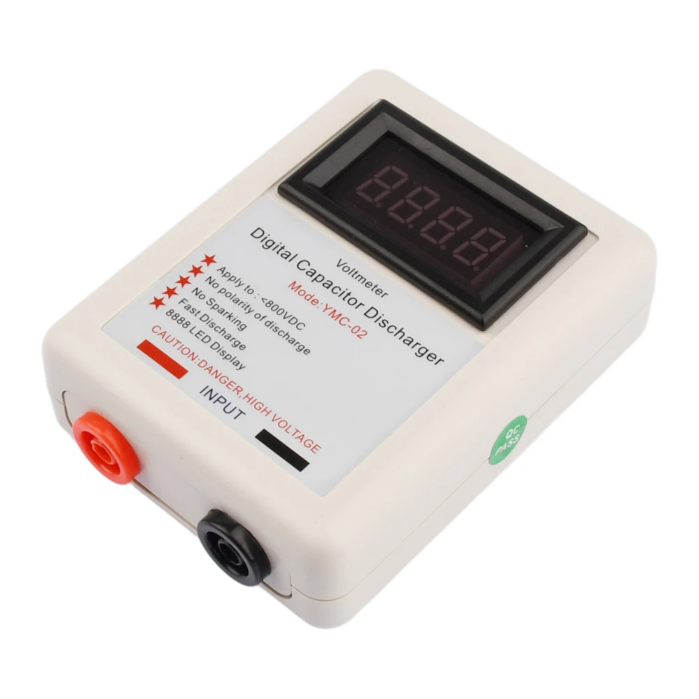 800V Digital Capacitor Voltage Tester Fast Discharger High Volt Discharging Tool Electronic Repair Display Matenance Protection 4