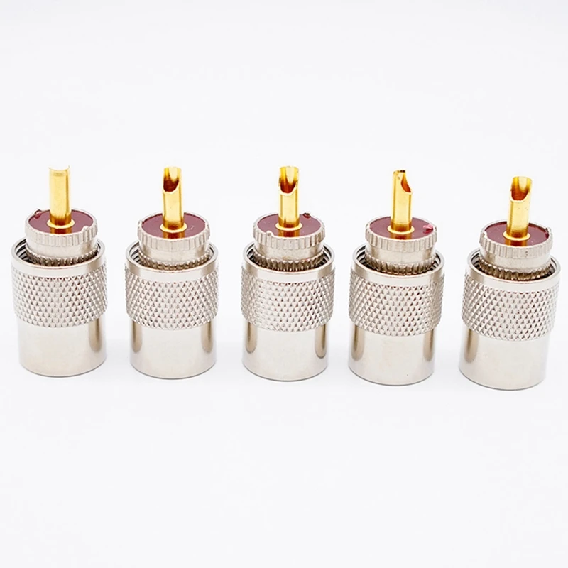 

60PCS RF Connector UHF Male Connector RG8 RG58 Cable Lug Antenna Connector PL259