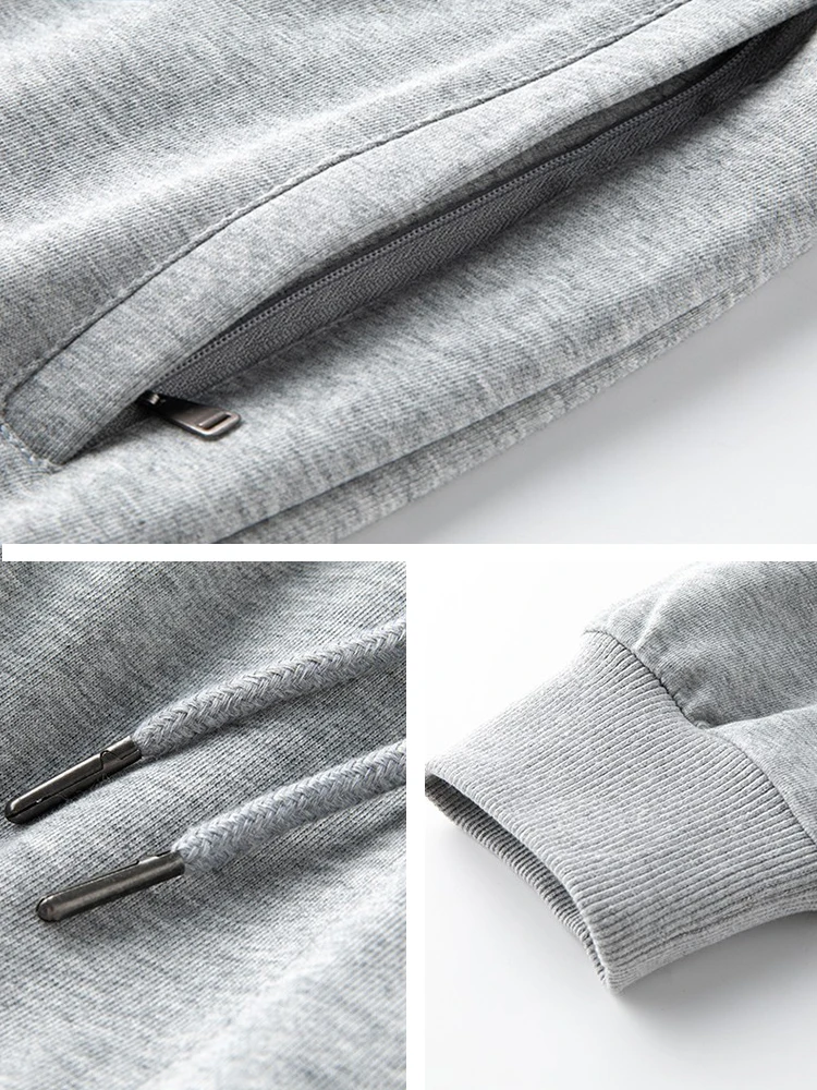 Sport jogging trousers Spring Autumn Men's Sweatpants Zip Pockets Sportswear/Homewear Comfortable Cotton Jogger Pants