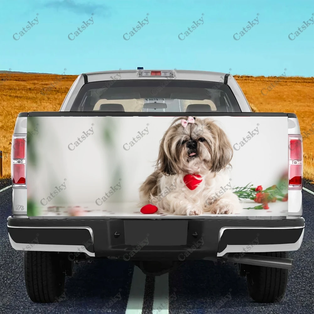

Shih Tzu автомобильные наклейки с собаками грузовик задний хвост модификация картина подходит для грузовика боль Автомобильная упаковка аксессуары наклейки