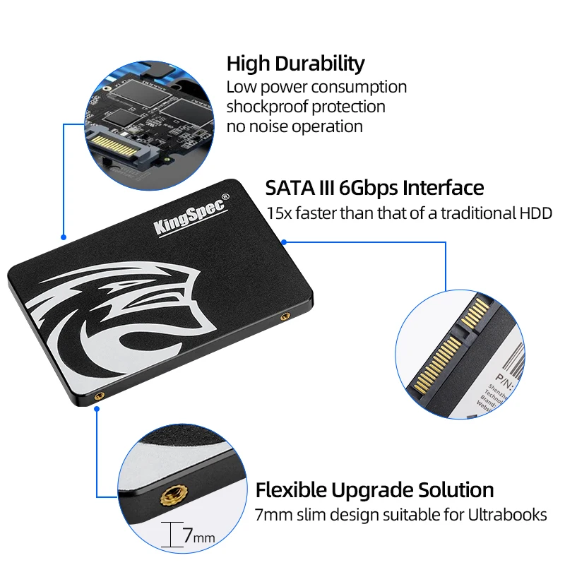 KingSpec 2.5\'\' SSD SATA 1TB 512gb 256gb 240gb 120gb SATAIII HDD Internal Solid Hard Drive Disk Ssd Drive for Desktop Laptop