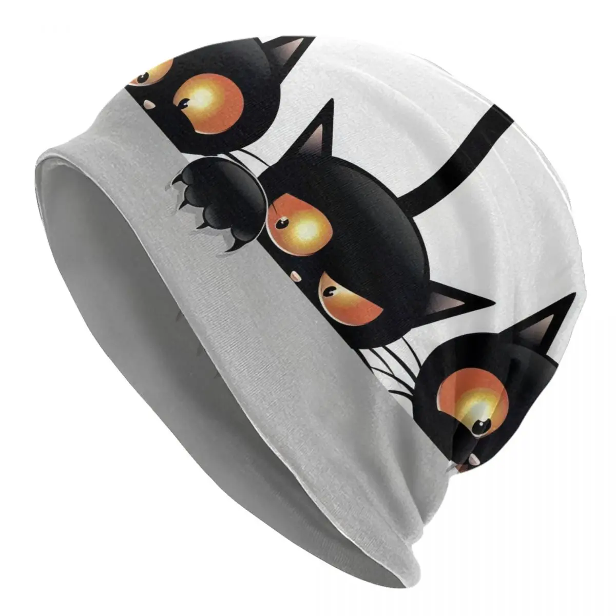 

Comic Cute Cat Custom Hip Hop Woman Hat Spring Hats Cap for Men Y2k vintage New Year Skullies Beanies Caps Retro